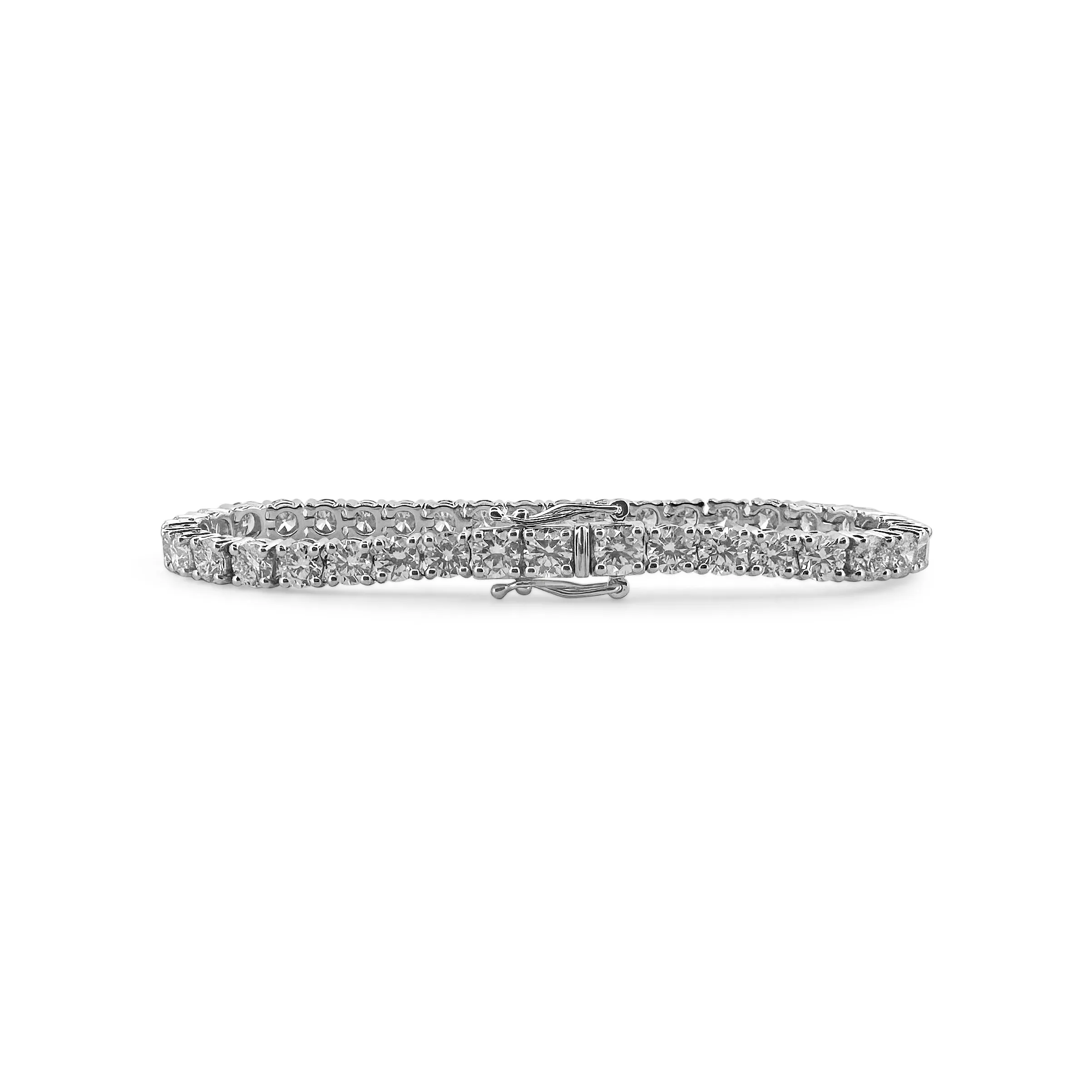 12.57ctw Round Brilliant Lab-Grown Diamond Tennis Bracelet in 14k White Gold