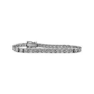 12.57ctw Round Brilliant Lab-Grown Diamond Tennis Bracelet in 14k White Gold