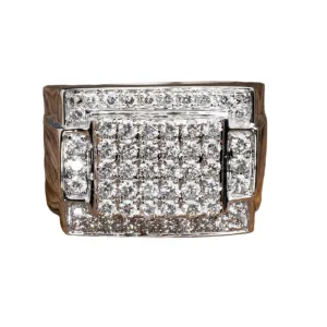 1.25ctw Round Brilliant Diamond Men's Ring in 14kt White Gold