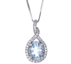 14K GOLD AQUAMARINE PENDANT SKU# 80051