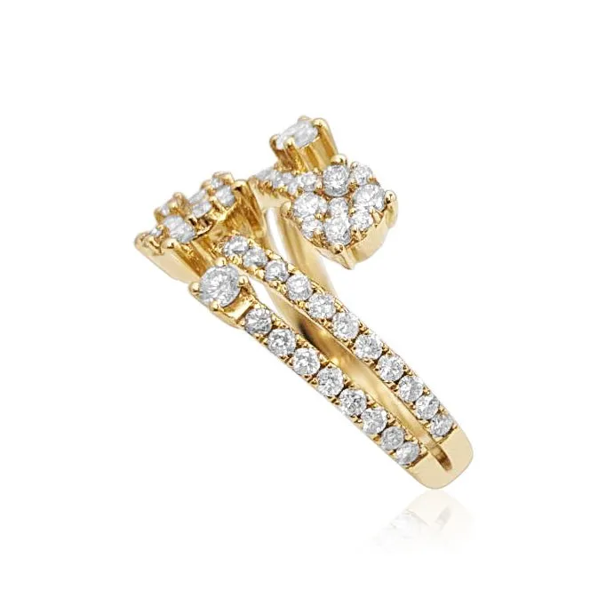 14k Gold Diamond Spiral Wrap Ring