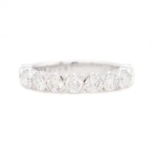 14k White Gold Diamond Band