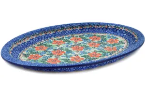 15" Platter - Brilliant Pansy