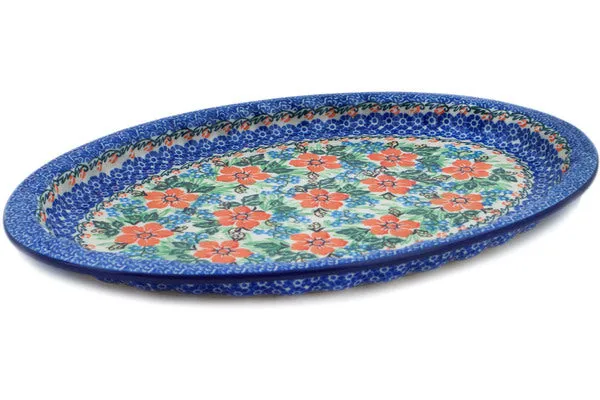 15" Platter - Brilliant Pansy