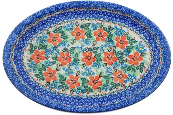 15" Platter - Brilliant Pansy