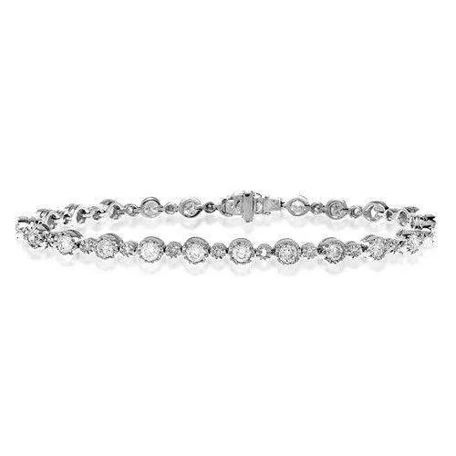 18ct White Gold & Diamond Bracelet - H1111