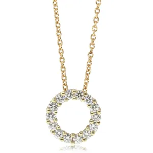 18ct Yellow Gold Diamond Circle Pendant