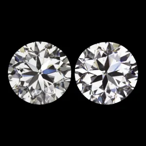 2 CARAT GIA CERTIFIED VERY GOOD CUT H SI2 DIAMOND STUD EARRINGS ROUND BRILLIANT