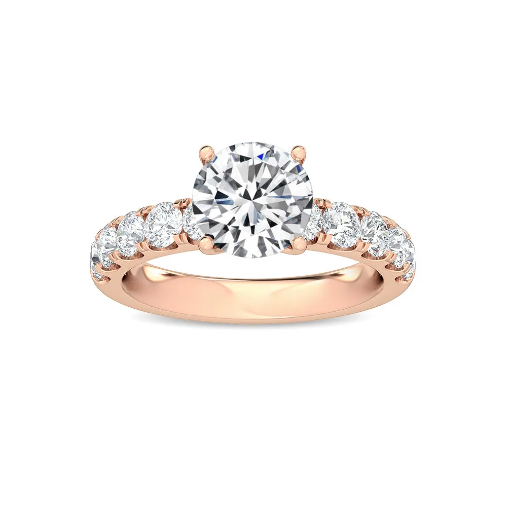 2.03cts Round Brilliant Lab-Grown Diamond 14 Karat Gold Engagement Ring