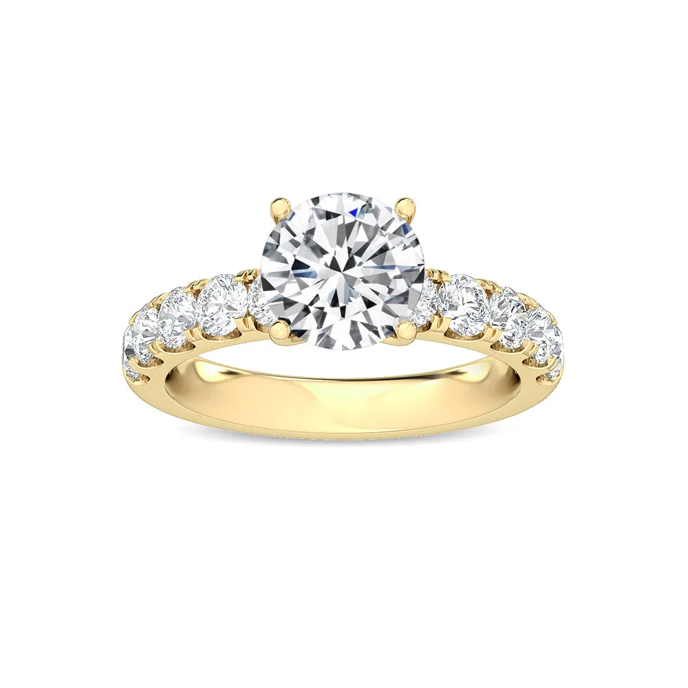 2.03cts Round Brilliant Lab-Grown Diamond 14 Karat Gold Engagement Ring