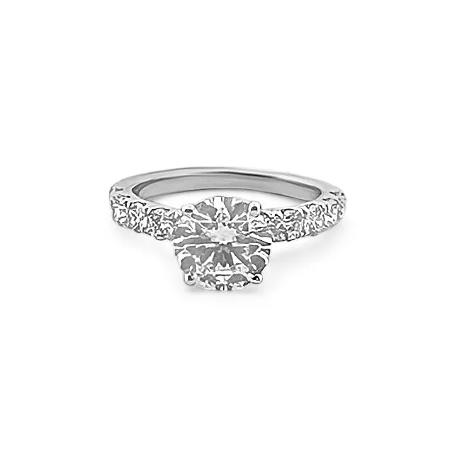 2.03cts Round Brilliant Lab-Grown Diamond 14 Karat Gold Engagement Ring