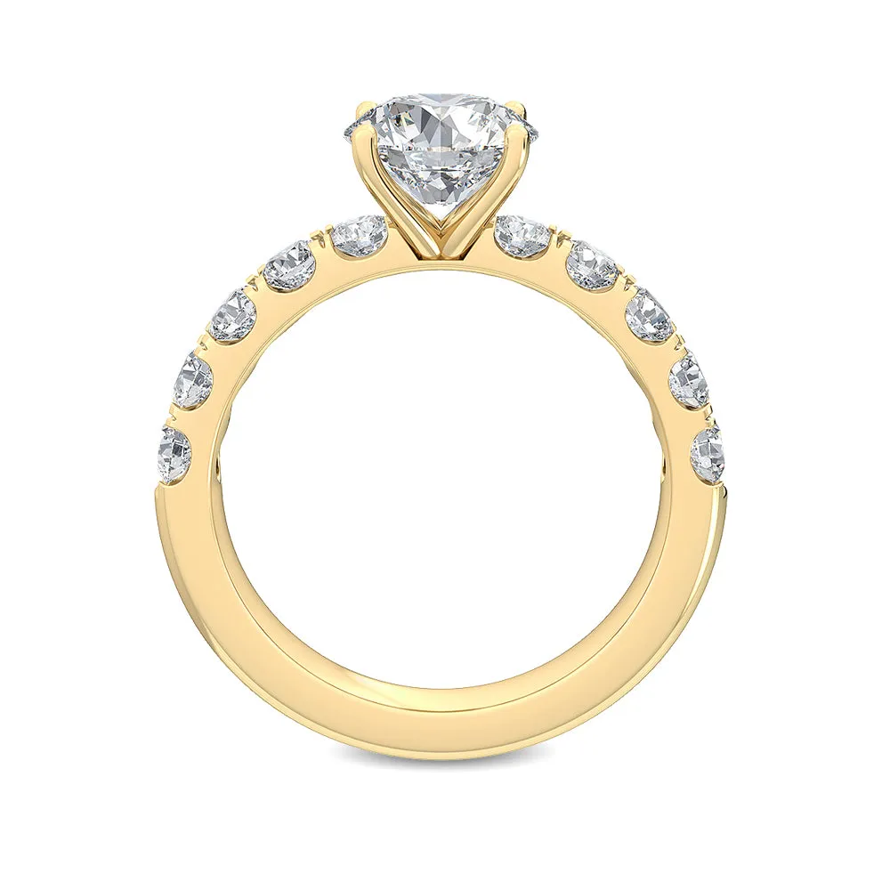 2.03cts Round Brilliant Lab-Grown Diamond 14 Karat Gold Engagement Ring