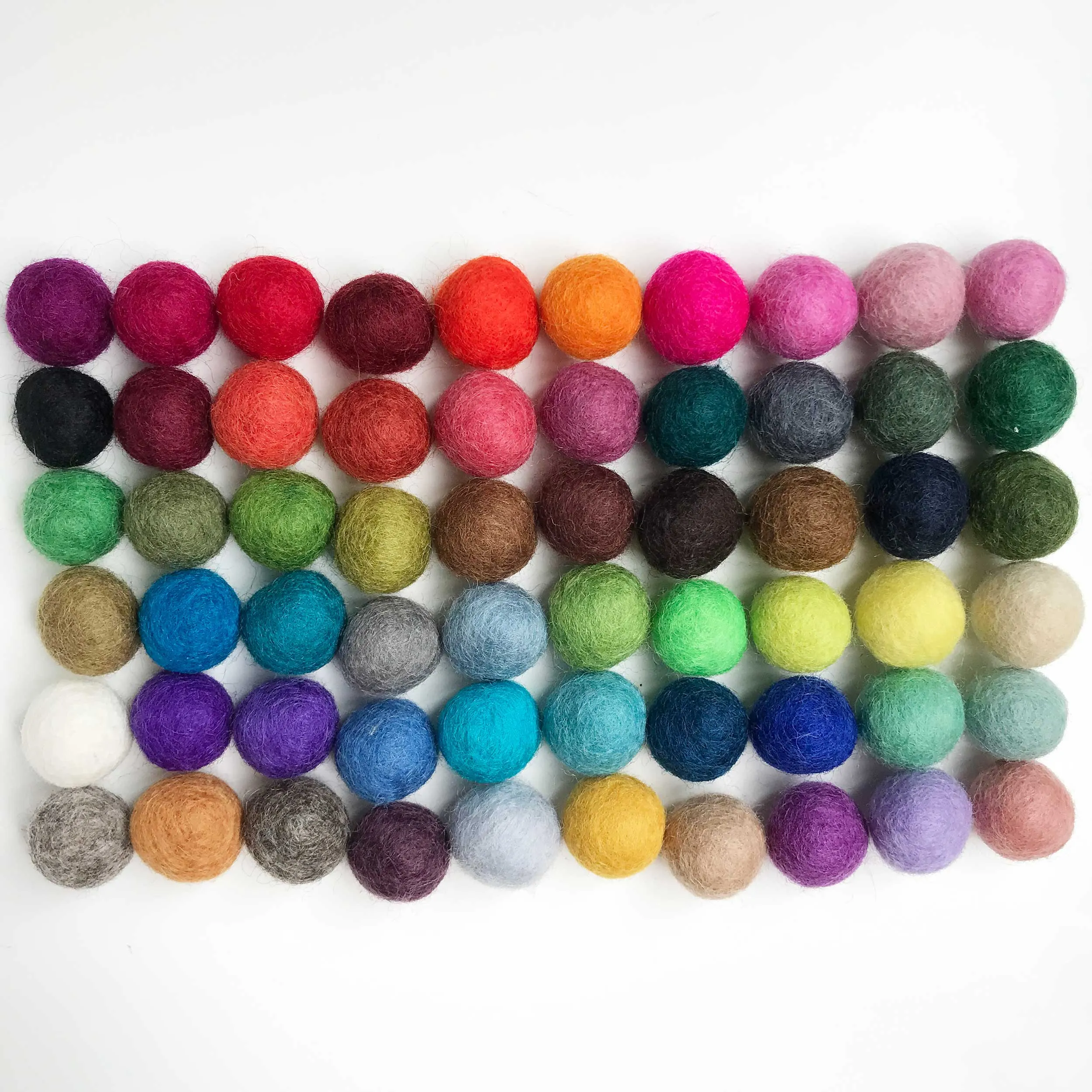 2.5 CM Felt Balls Assorted Colours