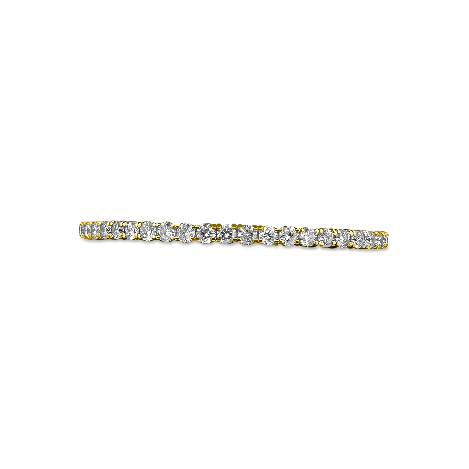 4.06ctw Round Brilliant Diamond Flex Bangle Bracelet in 14k Yellow Gold