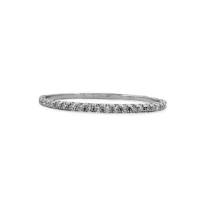 4ctw Round Brilliant Diamond Flex Bangle Bracelet in 14k White Gold