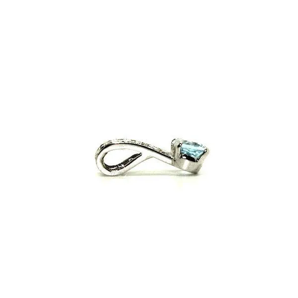 Aquamarine And Diamond Double Bar Pendant Ad No.0589