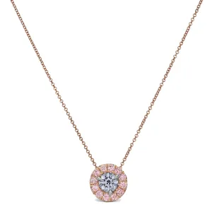 Argyle Blue Diamond Halo Pendant