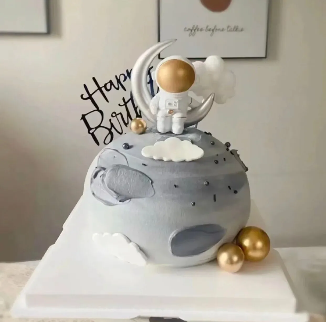 Astronaut Cake Decoration Universe Space Theme Cake Toppers Sprinkles Cakes Baking Ornaments For Kid Boy Birthday Party Supplies