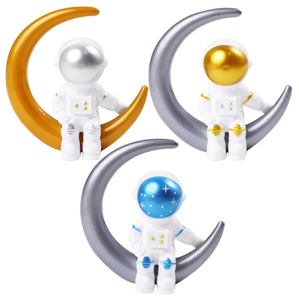 Astronaut Cake Decoration Universe Space Theme Cake Toppers Sprinkles Cakes Baking Ornaments For Kid Boy Birthday Party Supplies