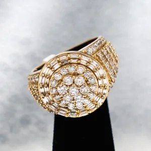 Baguette Diamonds Ring 14K Yellow Gold / 11.7gr / Size 10