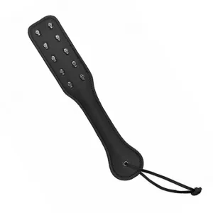 Black Skull & Bones Faux Leather Paddle