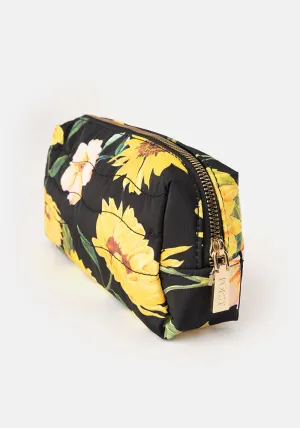 Black Sunflower Print Popsy Pencil Case