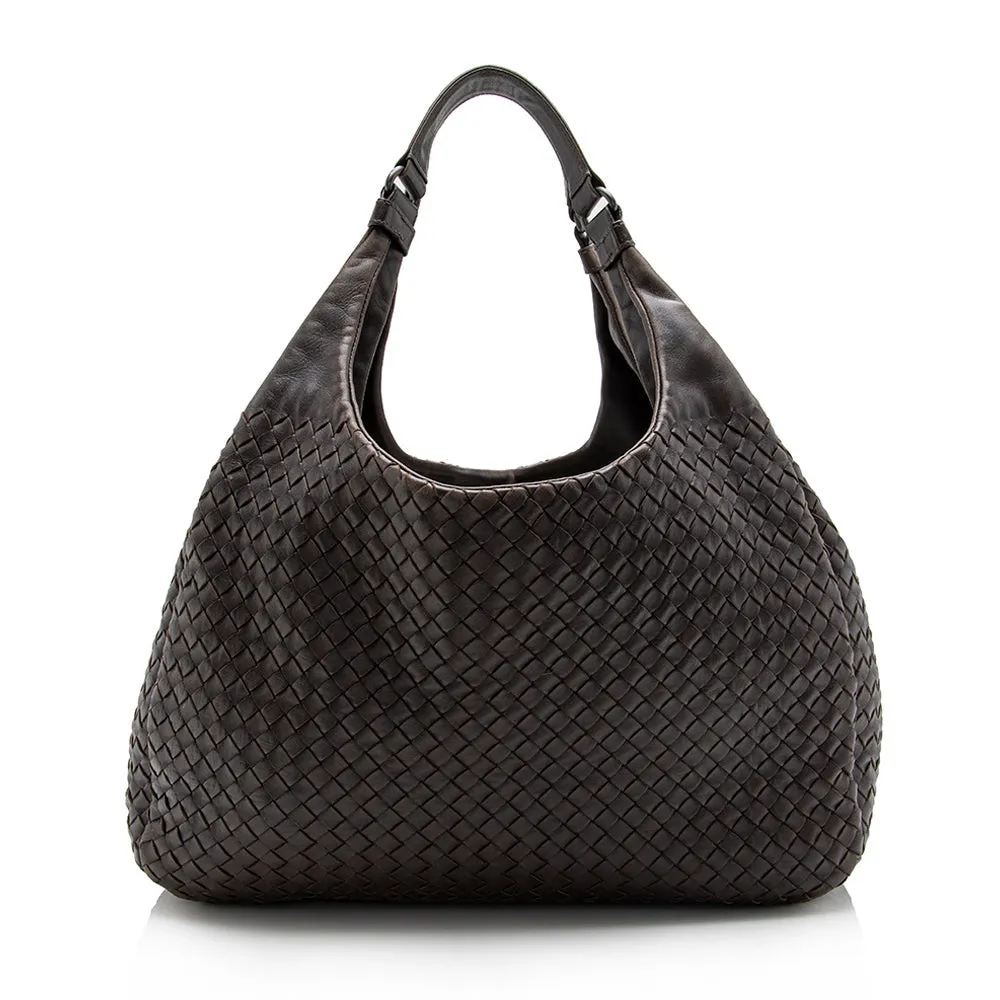 Bottega Veneta Intrecciato Nappa Campana Medium Shoulder Bag (SHF-16047)