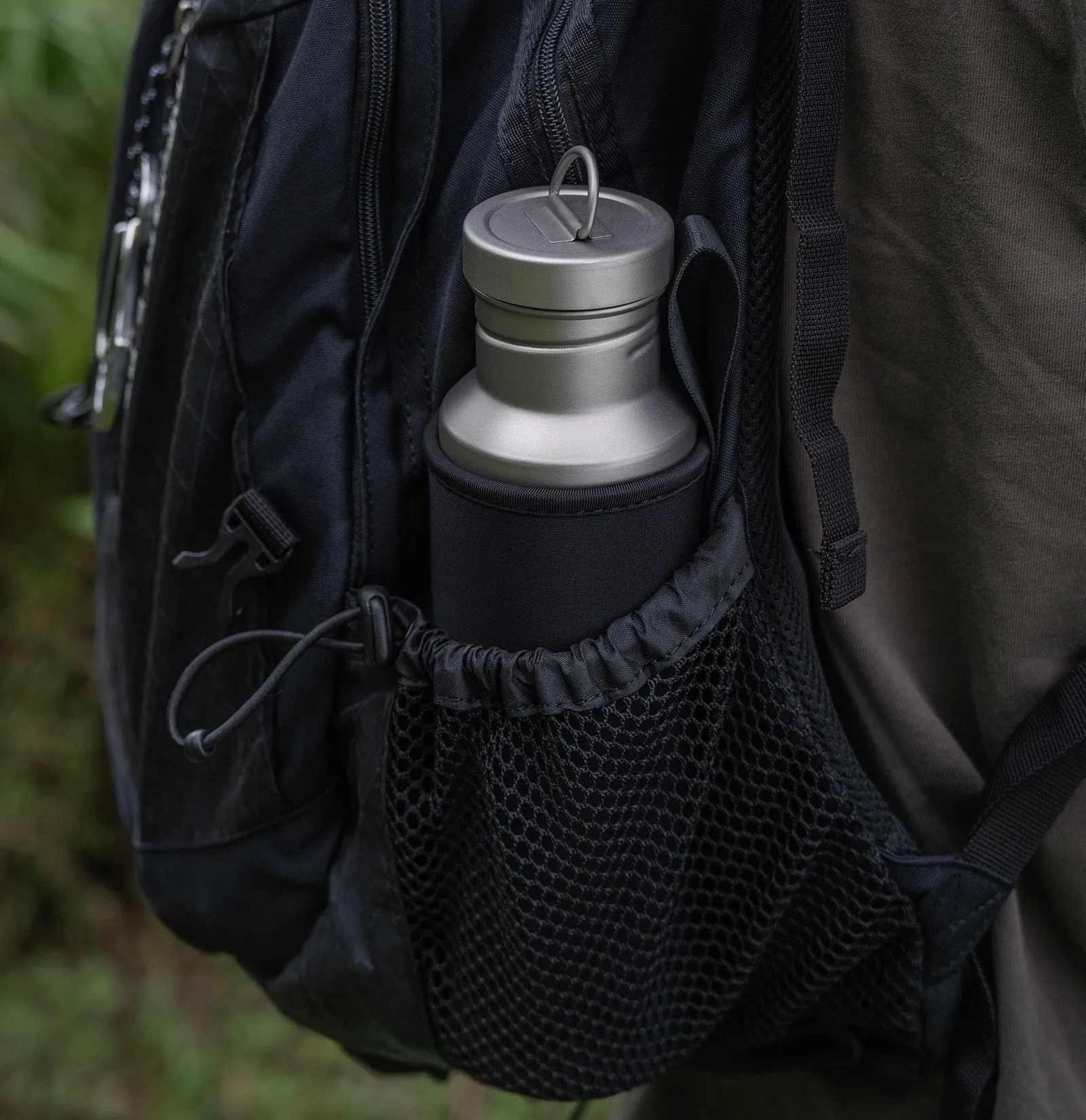 Boundless Voyage Titanium Water Bottle 550ml with Lid Wide Mouth Leak-Proof Reusable Sport Drinking Bottle for Camping Hiking Tea Coffee