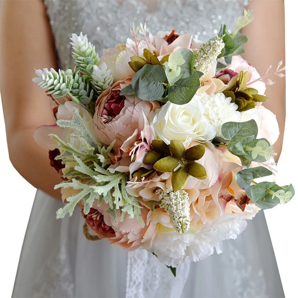 Bridal  Bridesmaid Bouquet Artificial Flowers Valentine's Day Confession Party