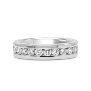 Brilliant Cut 1.50ct Full Diamond Channel Set Eternity Ring - Platinum.