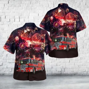 Brilliant, Ohio, Brilliant Fire Department, 4th Of July Hawaiian Shirt