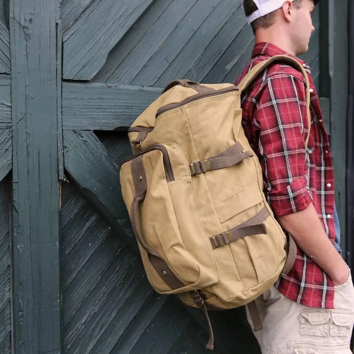 Canvas Backpack Vintage Large School Duffel