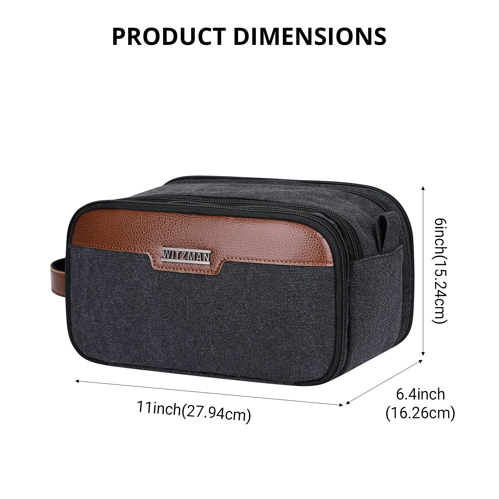 Canvas Toiletry Bag for Men Hanging Dopp Kit