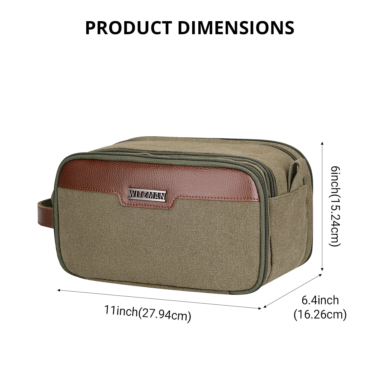 Canvas Toiletry Bag for Men Hanging Dopp Kit