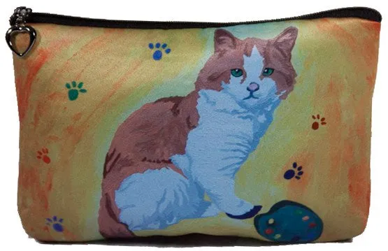 Cat Cosmetic Bag- Paw in the Paint