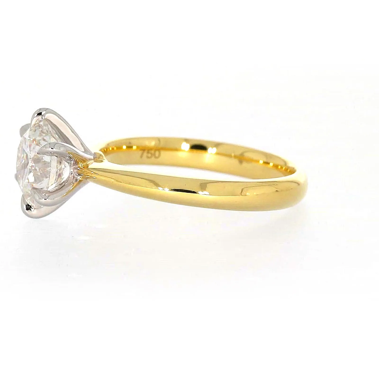 Celebration 18ct Two Tone Gold Round Brilliant Cut 2 Carat tw of Certified Lab Grown Diamonds Ring