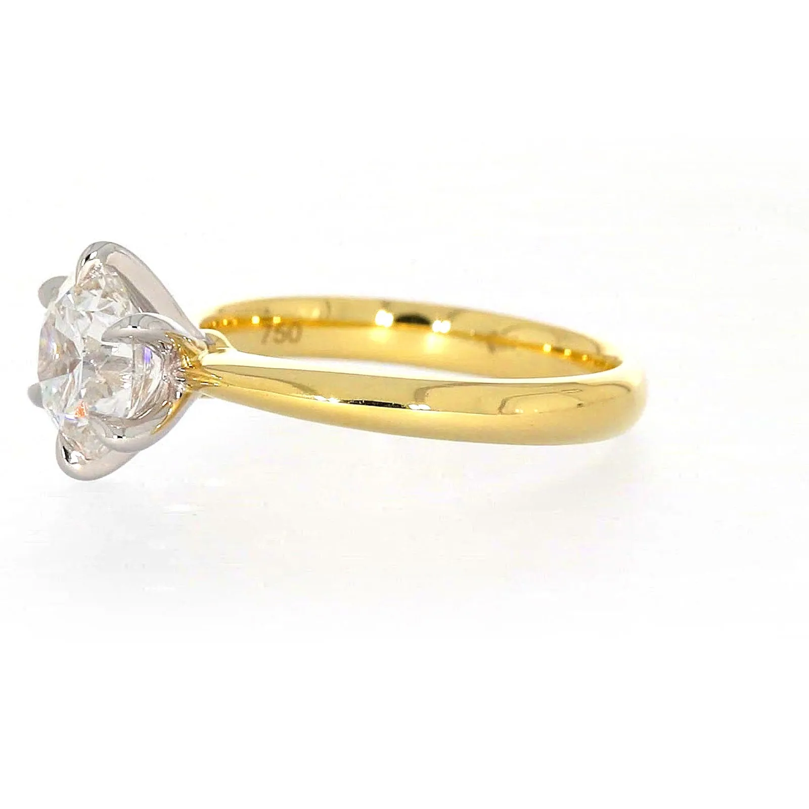 Celebration 18ct Two Tone Gold Round Brilliant Cut 2 Carat tw of Certified Lab Grown Diamonds Ring