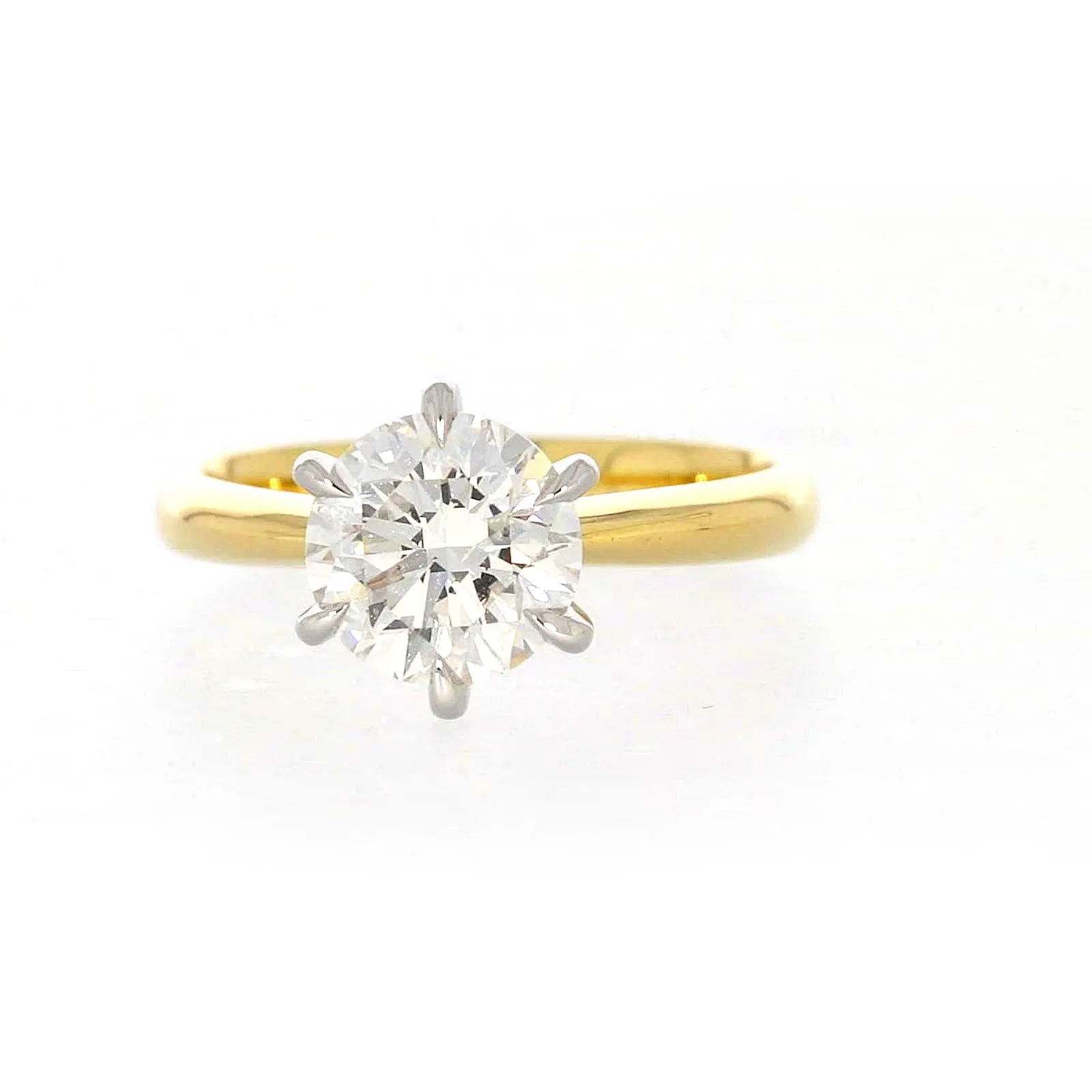 Celebration 18ct Two Tone Gold Round Brilliant Cut 2 Carat tw of Certified Lab Grown Diamonds Ring