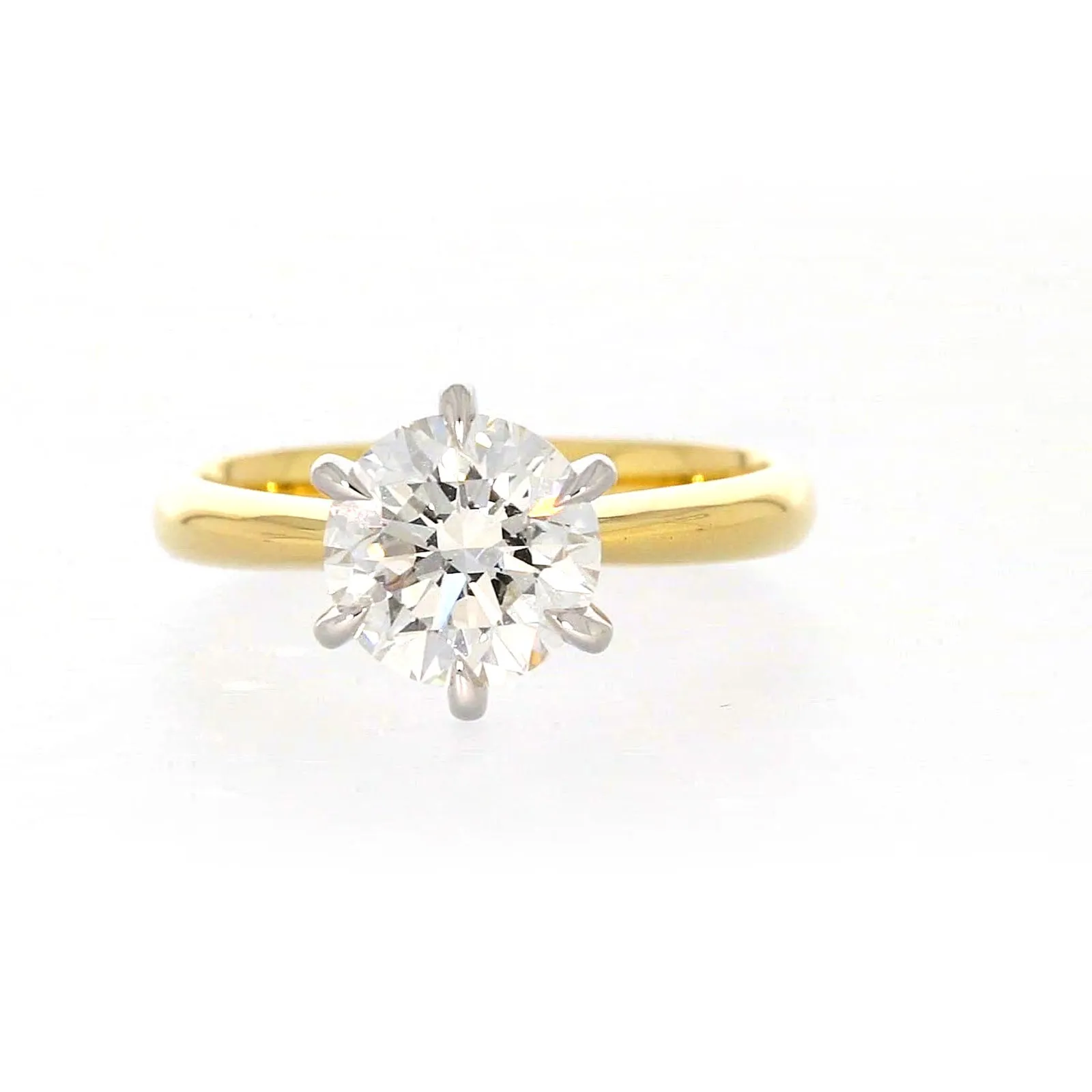 Celebration 18ct Two Tone Gold Round Brilliant Cut 2 Carat tw of Certified Lab Grown Diamonds Ring