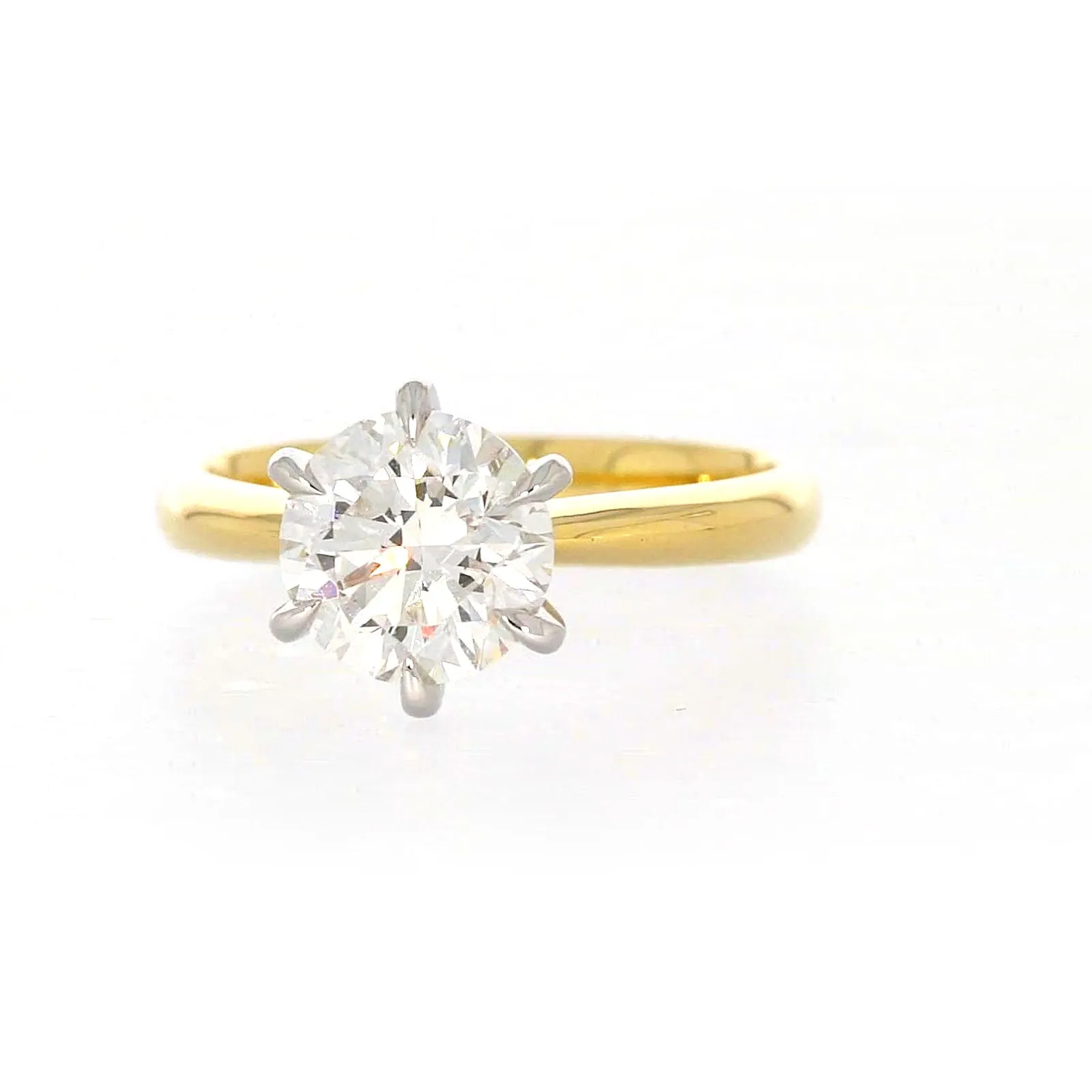 Celebration 18ct Two Tone Gold Round Brilliant Cut 2 Carat tw of Certified Lab Grown Diamonds Ring