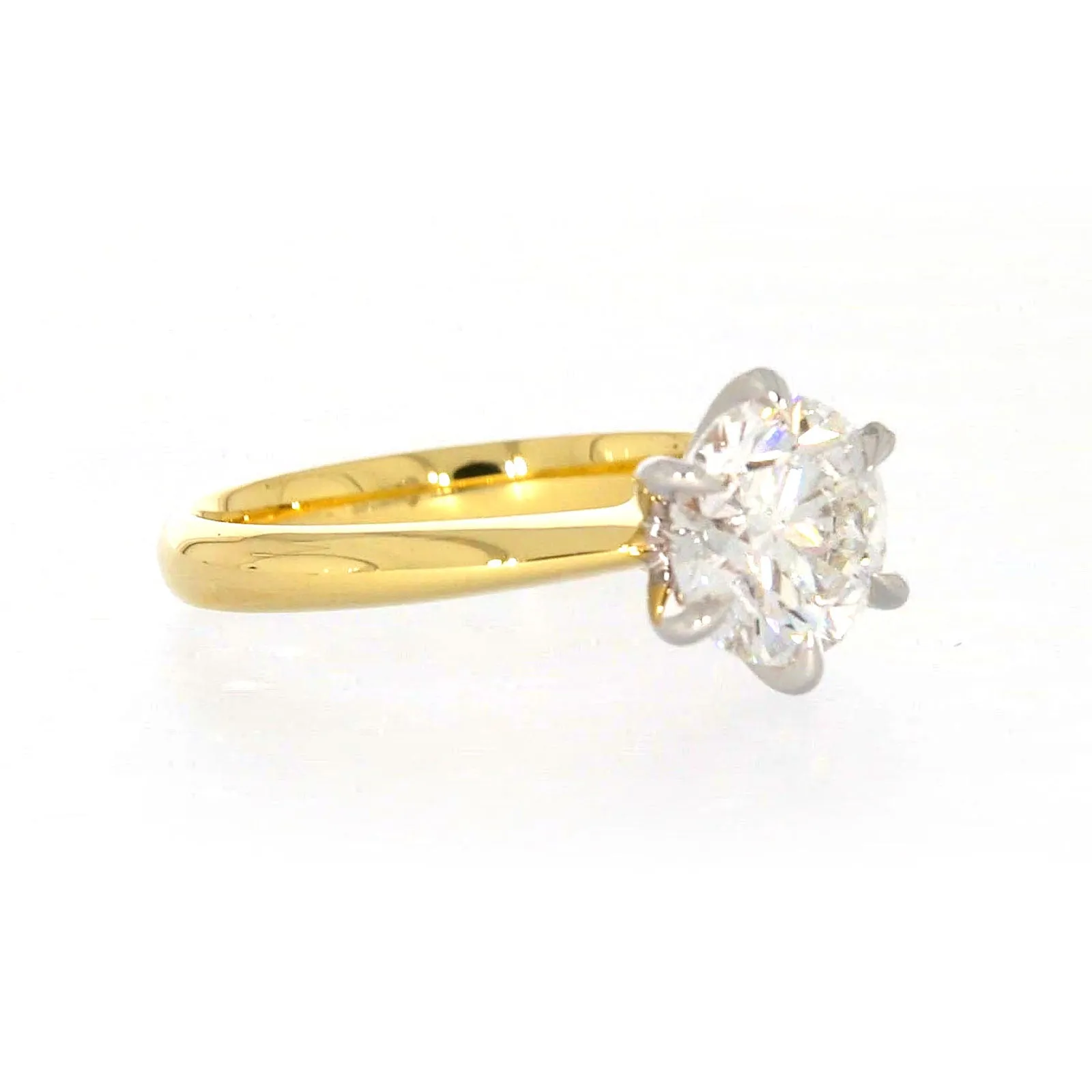 Celebration 18ct Two Tone Gold Round Brilliant Cut 2 Carat tw of Certified Lab Grown Diamonds Ring