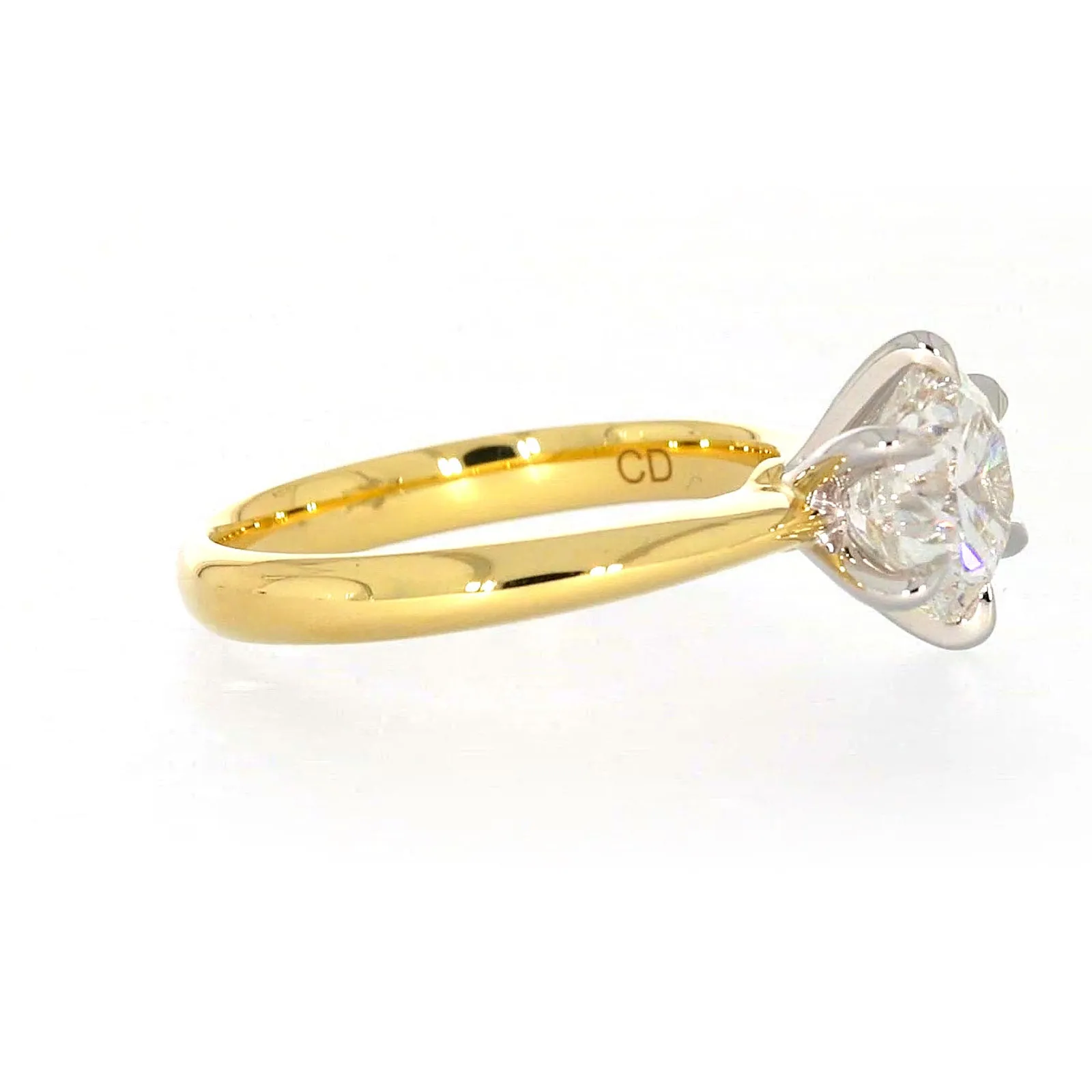 Celebration 18ct Two Tone Gold Round Brilliant Cut 2 Carat tw of Certified Lab Grown Diamonds Ring