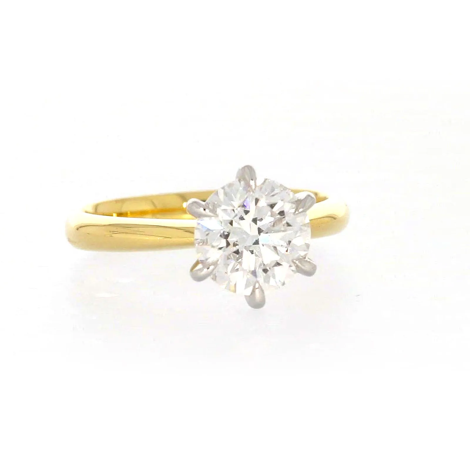 Celebration 18ct Two Tone Gold Round Brilliant Cut 2 Carat tw of Certified Lab Grown Diamonds Ring