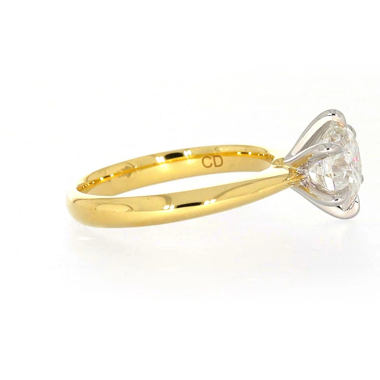 Celebration 18ct Two Tone Gold Round Brilliant Cut 2 Carat tw of Certified Lab Grown Diamonds Ring