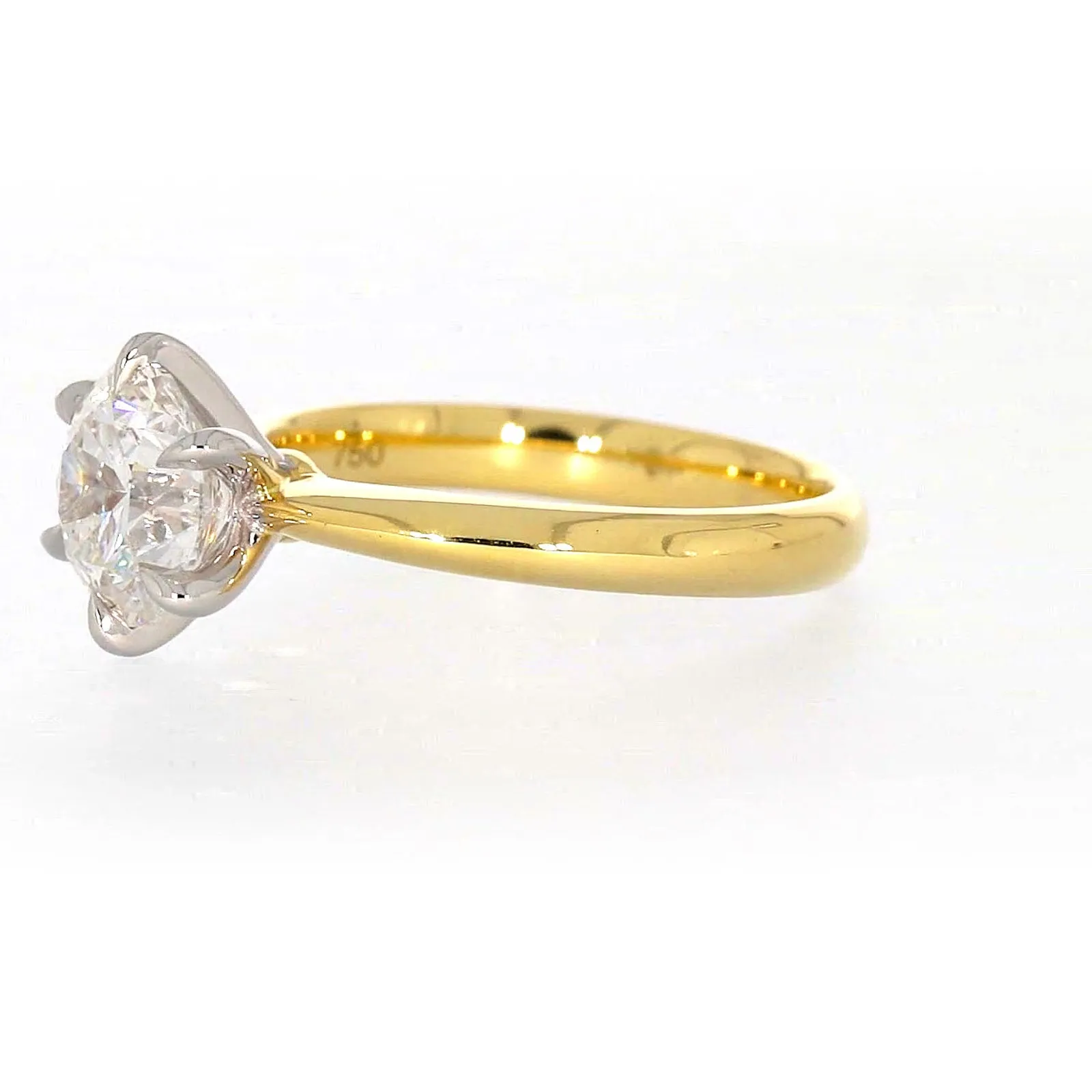 Celebration 18ct Two Tone Gold Round Brilliant Cut 2 Carat tw of Certified Lab Grown Diamonds Ring