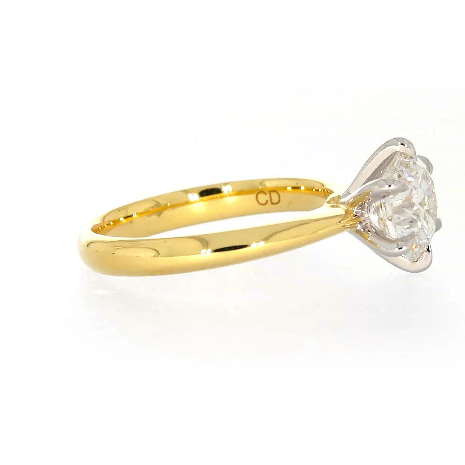 Celebration 18ct Two Tone Gold Round Brilliant Cut 2 Carat tw of Certified Lab Grown Diamonds Ring