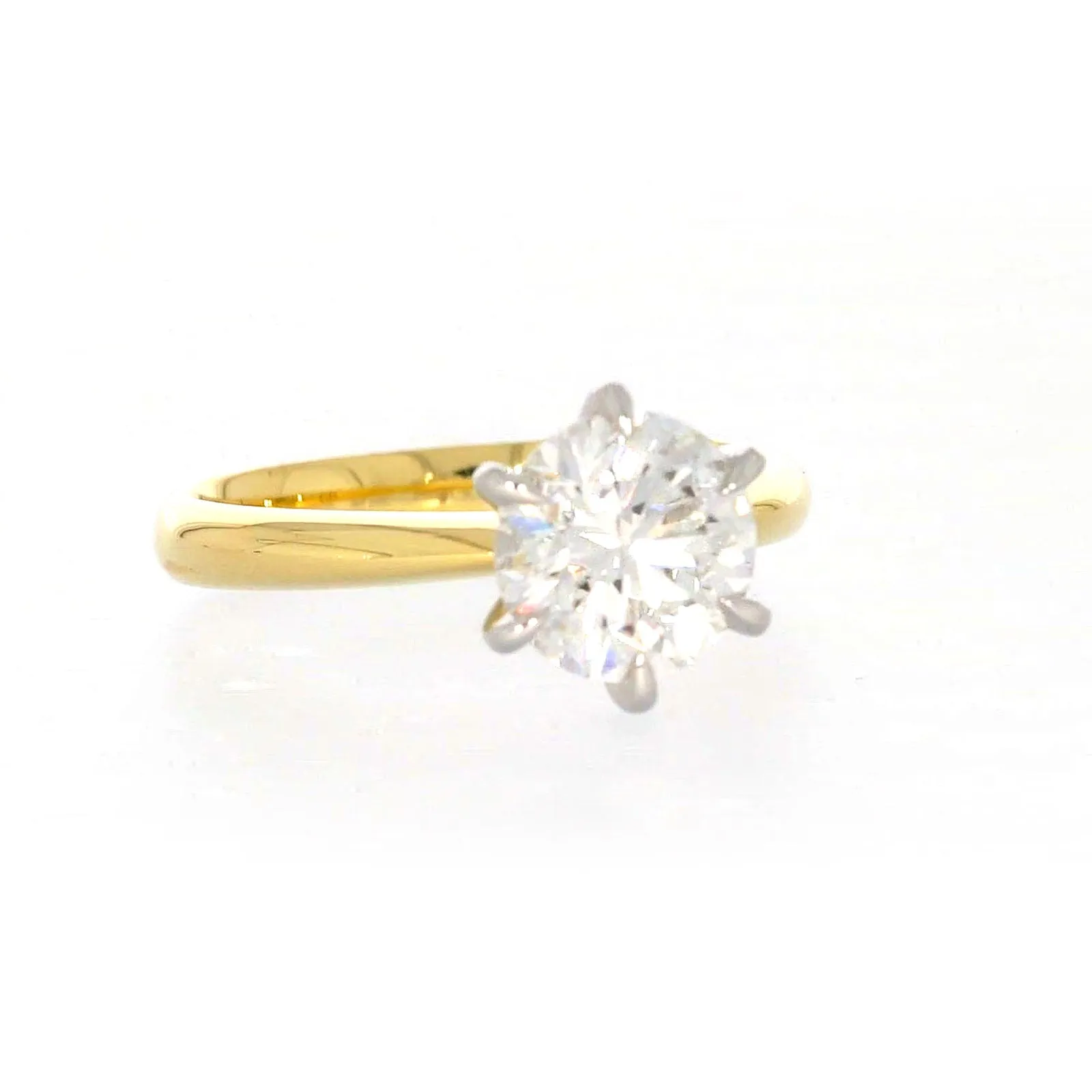 Celebration 18ct Two Tone Gold Round Brilliant Cut 2 Carat tw of Certified Lab Grown Diamonds Ring