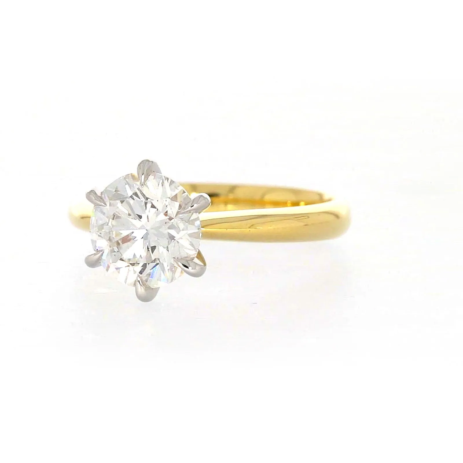 Celebration 18ct Two Tone Gold Round Brilliant Cut 2 Carat tw of Certified Lab Grown Diamonds Ring