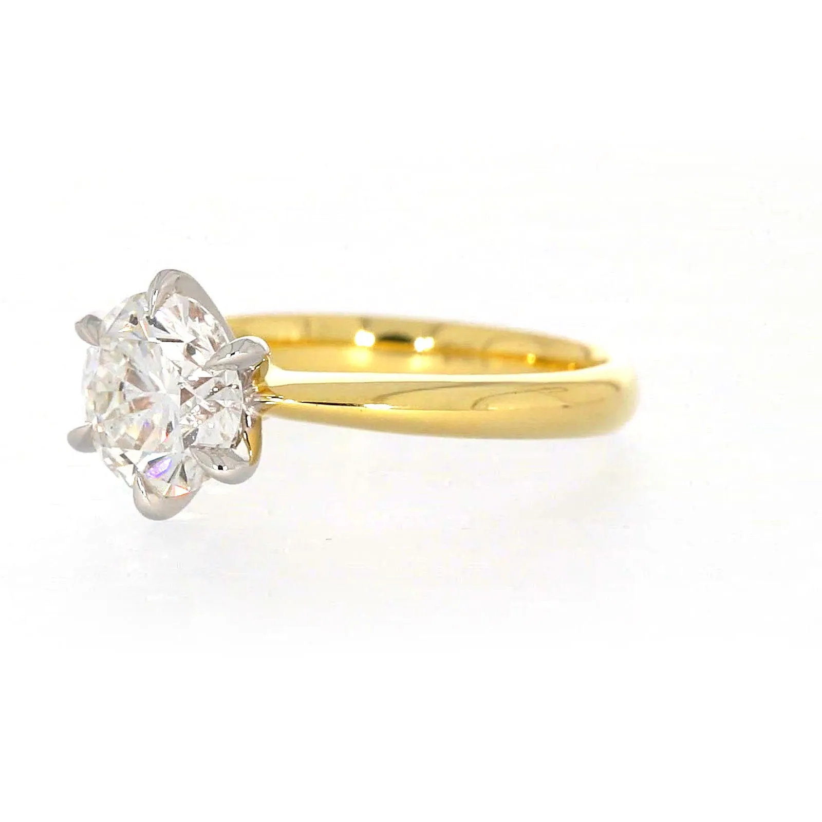 Celebration 18ct Two Tone Gold Round Brilliant Cut 2 Carat tw of Certified Lab Grown Diamonds Ring