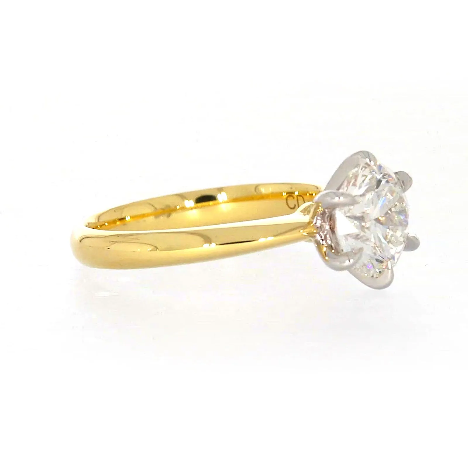 Celebration 18ct Two Tone Gold Round Brilliant Cut 2 Carat tw of Certified Lab Grown Diamonds Ring